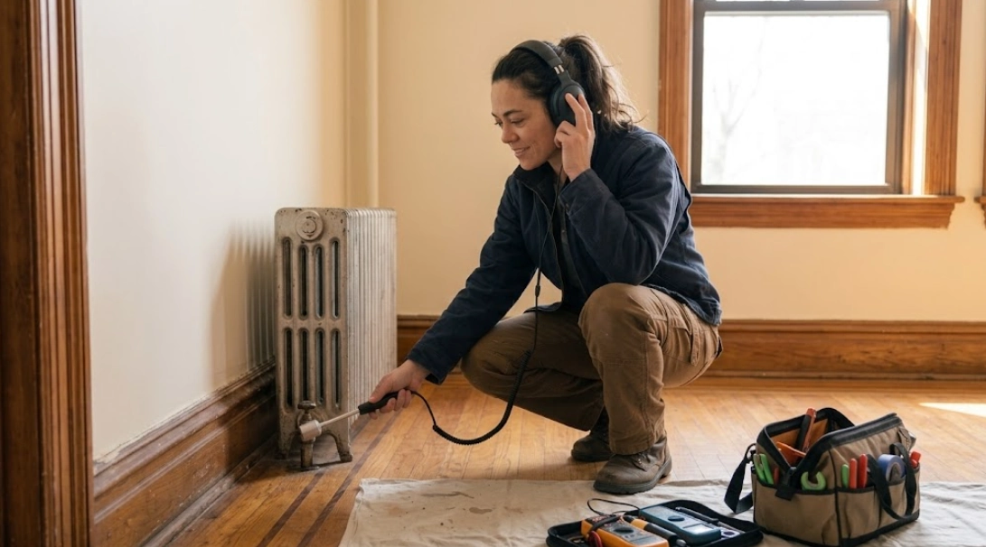 Non-invasive hidden water leak detection in Greenpoint, Brooklyn