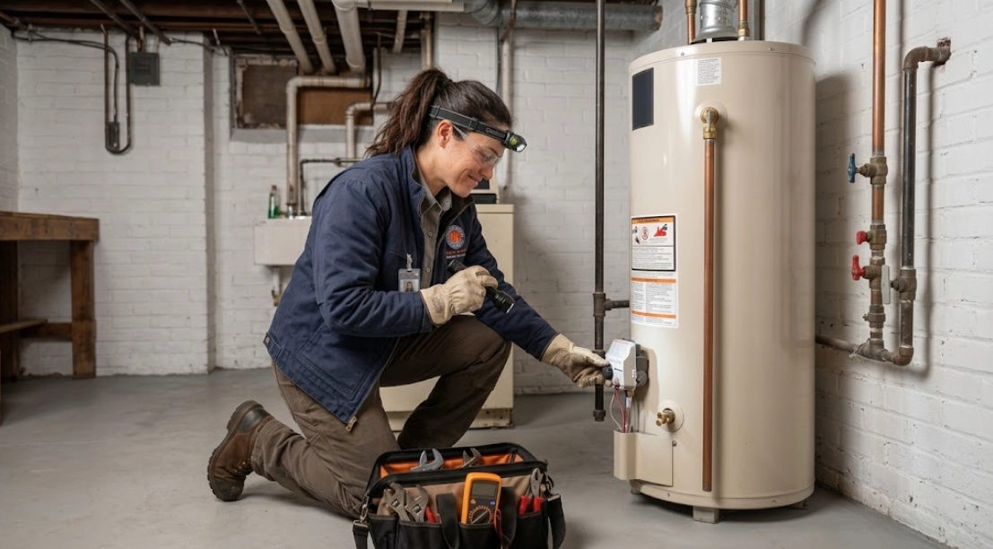 Water heater repair and diagnostic service in Greenpoint, Brooklyn